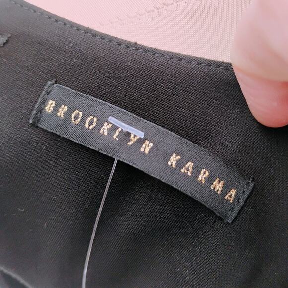 Womens Cropped Blouse Small Black Long Sleeve Cut Out Streetwear open back - Picture 14 of 15